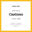 cautious เป็นคำตรงข้ามกับคำไหนบ้าง?, คำศัพท์ภาษาอังกฤษที่มีความหมายตรงข้ามกัน cautious ตรงข้ามกับ rush หมวด rush