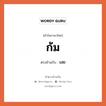 ก้ม เป็นคำตรงข้ามกับคำไหนบ้าง?, คำในภาษาไทย ก้ม ตรงข้ามกับ เงย หมวด เงย