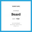 beard แปลว่า?, คำศัพท์ภาษาอังกฤษ beard แปลว่า ทาฐิกะ ประเภท N หมวด N