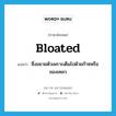 bloated แปลว่า?, คำศัพท์ภาษาอังกฤษ bloated แปลว่า ซึ่งขยายตัวเพราะเต็มไปด้วยก๊าซหรือของเหลว ประเภท ADJ หมวด ADJ