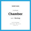 chamber แปลว่า?, คำศัพท์ภาษาอังกฤษ chamber แปลว่า ห้องประชุม ประเภท N หมวด N