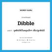 dibble แปลว่า?, คำศัพท์ภาษาอังกฤษ dibble แปลว่า ขุดดินให้เป็นหลุมเล็กๆ เพื่อปลูกต้นไม้ ประเภท VT หมวด VT