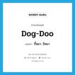 dog-doo แปลว่า?, คำศัพท์ภาษาอังกฤษ dog-doo แปลว่า ขี้หมา, อึหมา ประเภท SL หมวด SL