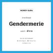 gendermerie แปลว่า?, คำศัพท์ภาษาอังกฤษ gendermerie แปลว่า ตำรวจ ประเภท N หมวด N