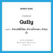 gully แปลว่า?, คำศัพท์ภาษาอังกฤษ gully แปลว่า ทำทางให้น้ำไหล, ทำรางน้ำชายคา, ทำร่องน้ำ ประเภท VT หมวด VT