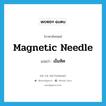 magnetic needle แปลว่า?, คำศัพท์ภาษาอังกฤษ magnetic needle แปลว่า เข็มทิศ ประเภท N หมวด N