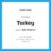 turkey แปลว่า?, คำศัพท์ภาษาอังกฤษ turkey แปลว่า คนโง่ (คำหยาบ) ประเภท N หมวด N