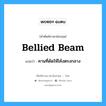 bellied beam แปลว่า?, คำศัพท์ช่างภาษาอังกฤษ - ไทย bellied beam คำศัพท์ภาษาอังกฤษ bellied beam แปลว่า คานที่ดัดให้โค้งตรงกลาง