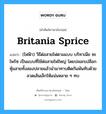 Britania sprice แปลว่า?, คำศัพท์ช่างภาษาอังกฤษ - ไทย Britania sprice คำศัพท์ภาษาอังกฤษ Britania sprice แปลว่า (ไฟฟ้า) วิธีต่อสายไฟตามแบบ บริทาเนีย ซะไพร๊ซ เป็นแบบที่ใช้ต่อสายไฟใหญ่ โดยปลอกเปลือกหุ้มสายทั้งสองปลายแล้วนำมาทาบติดกันพันทับด้วยลวดเส้นเล็กให้แน่นหลาย ๆ ทบ