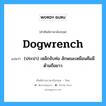 dogwrench แปลว่า?, คำศัพท์ช่างภาษาอังกฤษ - ไทย dogwrench คำศัพท์ภาษาอังกฤษ dogwrench แปลว่า (ประปา) เหล็กจับท่อ ลักษณะเหมือนคีมมีด้ามถือยาว