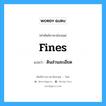 fines แปลว่า?, คำศัพท์ช่างภาษาอังกฤษ - ไทย fines คำศัพท์ภาษาอังกฤษ fines แปลว่า ดินส่วนละเอียด