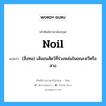 noil แปลว่า?, คำศัพท์ช่างภาษาอังกฤษ - ไทย noil คำศัพท์ภาษาอังกฤษ noil แปลว่า (สิ่งทอ) เส้นขนสัตว์ที่ร่วงหล่นในขณะหวีหรือสาง