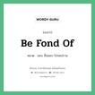 Be fond of แปลว่า?, สำนวนภาษาอังกฤษ Be fond of หมวด ชอบ ชื่นชอบ โปรดปราน