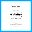 ชาติพันธุ์ อ่านว่า?, คำในภาษาไทย ชาติพันธุ์ อ่านว่า ชาด-ติ-พัน