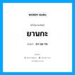 ยานกะ อ่านว่า?, คำในภาษาไทย ยานกะ อ่านว่า ยา-นะ-กะ