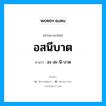 อสนีบาต อ่านว่า?, คำในภาษาไทย อสนีบาต อ่านว่า อะ-สะ-นี-บาด