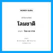 โลมชาติ อ่านว่า?, คำในภาษาไทย โลมชาติ อ่านว่า โลม-มะ-ชาด