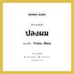 ปลงผม หมายถึงอะไร?, คำราชาศัพท์ ปลงผม หมายถึง โกนผม, ตัดผม หมวดหมู่ พระสงฆ์ หมวด พระสงฆ์