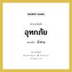 อุทกภัย หมายถึงอะไร?, คำราชาศัพท์ อุทกภัย หมายถึง น้ำท่วม