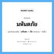 คำสมาส: มหันตภัย แยกคําสมาส, แปลว่า?, แยกคําสมาสเป็น มหันตะ + ภัย คำขยาย มหันตะ คำตั้ง ภัย หมวด ภัย