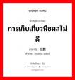 การเก็บเกี่ยวพืชผลไม่ดี ภาษาจีนคืออะไร, คำศัพท์ภาษาไทย - จีน การเก็บเกี่ยวพืชผลไม่ดี ภาษาจีน 荒歉 คำอ่าน [huāng qiàn]