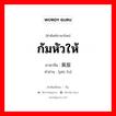 ก้มหัวให้ ภาษาจีนคืออะไร, คำศัพท์ภาษาไทย - จีน ก้มหัวให้ ภาษาจีน 佩服 คำอ่าน [pèi fu]