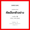 คัดเลือกตัวอย่าง ภาษาจีนคืออะไร, คำศัพท์ภาษาไทย - จีน คัดเลือกตัวอย่าง ภาษาจีน 抽样 คำอ่าน [chōu yàng]