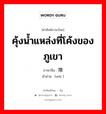 隈 ภาษาไทย?, คำศัพท์ภาษาไทย - จีน 隈 ภาษาจีน คุ้งน้ำแหล่งที่โค้งของภูเขา คำอ่าน [wēi ]