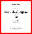 ซับใน สิ่งที่บุอยู่ข้างใน ภาษาจีนคืออะไร, คำศัพท์ภาษาไทย - จีน ซับใน สิ่งที่บุอยู่ข้างใน ภาษาจีน 里子 คำอ่าน [lǐ zǐ]