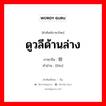 ดูวลีด้านล่าง ภาษาจีนคืออะไร, คำศัพท์ภาษาไทย - จีน ดูวลีด้านล่าง ภาษาจีน 吩 คำอ่าน [fēn]