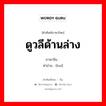 ดูวลีด้านล่าง ภาษาจีนคืออะไร, คำศัพท์ภาษาไทย - จีน ดูวลีด้านล่าง ภาษาจีน 喹 คำอ่าน [kuí]