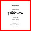 ดูวลีด้านล่าง ภาษาจีนคืออะไร, คำศัพท์ภาษาไทย - จีน ดูวลีด้านล่าง ภาษาจีน 磐 คำอ่าน [pán ]