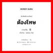 ต้องโทษ ภาษาจีนคืออะไร, คำศัพท์ภาษาไทย - จีน ต้องโทษ ภาษาจีน 受罚 คำอ่าน [shòu fá]