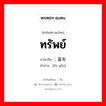 ทรัพย์ ภาษาจีนคืออะไร, คำศัพท์ภาษาไทย - จีน ทรัพย์ ภาษาจีน ; 富有 คำอ่าน [fù yǒu]