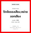 音位 ภาษาไทย?, คำศัพท์ภาษาไทย - จีน 音位 ภาษาจีน ปัจจัยของเสียง,หน่วยออกเสียง คำอ่าน [yīn wèi]