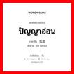 ปัญญาอ่อน ภาษาจีนคืออะไร, คำศัพท์ภาษาไทย - จีน ปัญญาอ่อน ภาษาจีน 低能 คำอ่าน [dī néng]