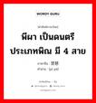 พีผา เป็นดนตรีประเภทพิณ มี 4 สาย ภาษาจีนคืออะไร, คำศัพท์ภาษาไทย - จีน พีผา เป็นดนตรีประเภทพิณ มี 4 สาย ภาษาจีน 琵琶 คำอ่าน [pí pà]