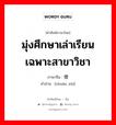 มุ่งศึกษาเล่าเรียนเฉพาะสาขาวิชา ภาษาจีนคืออะไร, คำศัพท์ภาษาไทย - จีน มุ่งศึกษาเล่าเรียนเฉพาะสาขาวิชา ภาษาจีน 专修 คำอ่าน [zhuān xiū]