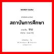 สถาบันการศึกษา ภาษาจีนคืออะไร, คำศัพท์ภาษาไทย - จีน สถาบันการศึกษา ภาษาจีน 学府 คำอ่าน [xué fǔ]