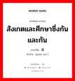 สังเกตและศึกษาซึ่งกันและกัน ภาษาจีนคืออะไร, คำศัพท์ภาษาไทย - จีน สังเกตและศึกษาซึ่งกันและกัน ภาษาจีน 观摩 คำอ่าน [guān mó ]