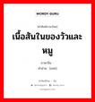 脢 ภาษาไทย?, คำศัพท์ภาษาไทย - จีน 脢 ภาษาจีน เนื้อสันในของวัวและหมู คำอ่าน [méi]