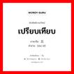 เปรียบเทียบ ภาษาจีนคืออะไร, คำศัพท์ภาษาไทย - จีน เปรียบเทียบ ภาษาจีน 对比 คำอ่าน [duì bǐ]