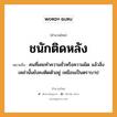 สำนวนไทย: ชนักติดหลัง หมายถึง?, สํานวนไทย ชนักติดหลัง หมายถึง คนที่เคยทำความชั่วหรือความผิด แล้วสิ่งเหล่านั้นยังคงติดตัวอยู่ เหมือนเป็นตราบาป คำนาม คน อวัยวะ ตัว