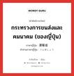 กระทรวงการขนส่งและคมนาคม (ของญี่ปุ่น) ภาษาญี่ปุ่นคืออะไร, คำศัพท์ภาษาไทย - ญี่ปุ่น กระทรวงการขนส่งและคมนาคม (ของญี่ปุ่น) ภาษาญี่ปุ่น 運輸省 คำอ่านภาษาญี่ปุ่น うんゆしょう หมวด n หมวด n