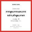 การพูด,การบอก,การกล่าว,คำพูด,ภาษา ภาษาญี่ปุ่นคืออะไร, คำศัพท์ภาษาไทย - ญี่ปุ่น การพูด,การบอก,การกล่าว,คำพูด,ภาษา ภาษาญี่ปุ่น 言 คำอ่านภาษาญี่ปุ่น げん หมวด n หมวด n