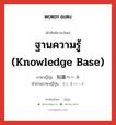 ฐานความรู้ (Knowledge base) ภาษาญี่ปุ่นคืออะไร, คำศัพท์ภาษาไทย - ญี่ปุ่น ฐานความรู้ (Knowledge base) ภาษาญี่ปุ่น 知識ベース คำอ่านภาษาญี่ปุ่น ちしきベース หมวด n หมวด n