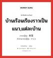 บ้านเรือนเรียงราวเป็นแนว,แต่ละบ้าน ภาษาญี่ปุ่นคืออะไร, คำศัพท์ภาษาไทย - ญี่ปุ่น บ้านเรือนเรียงราวเป็นแนว,แต่ละบ้าน ภาษาญี่ปุ่น 家並 คำอ่านภาษาญี่ปุ่น やなみ หมวด n หมวด n