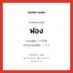 ฟอง ภาษาญี่ปุ่นคืออะไร, คำศัพท์ภาษาไทย - ญี่ปุ่น ฟอง ภาษาญี่ปุ่น バブル คำอ่านภาษาญี่ปุ่น バブル หมวด n หมวด n