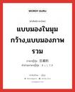 แบบมองในมุมกว้าง,แบบมองภาพรวม ภาษาญี่ปุ่นคืออะไร, คำศัพท์ภาษาไทย - ญี่ปุ่น แบบมองในมุมกว้าง,แบบมองภาพรวม ภาษาญี่ปุ่น 巨視的 คำอ่านภาษาญี่ปุ่น きょしてき หมวด adj-na หมวด adj-na