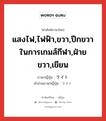 แสงไฟ,ไฟฟ้า,ขวา,ปีกขวาในการเกมส์กีฬา,ฝ่ายขวา,เขียน ภาษาญี่ปุ่นคืออะไร, คำศัพท์ภาษาไทย - ญี่ปุ่น แสงไฟ,ไฟฟ้า,ขวา,ปีกขวาในการเกมส์กีฬา,ฝ่ายขวา,เขียน ภาษาญี่ปุ่น ライト คำอ่านภาษาญี่ปุ่น ライト หมวด adj-na หมวด adj-na